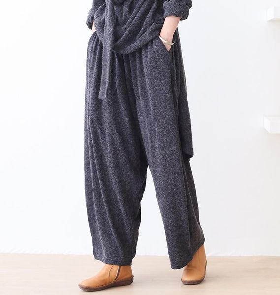 women's pants & capris solid knitting loose wide leg womens trousers femme 2021 autumn winter japan style elastic korean ladies basic, Black;white
women's pants & capris solid knitting loose wide leg womens trousers femme 2021 autumn winter japan style elastic korean ladies basic, Black;white