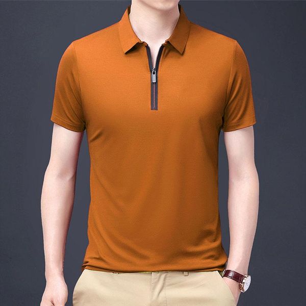 men's polos summer 2021 mercerized short sleeve shirt men turtleneck ice silk shirts middle-aged drop, White;black
men's polos summer 2021 mercerized short sleeve shirt men turtleneck ice silk shirts middle-aged drop, White;black