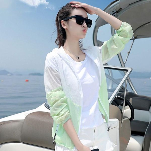 women's jackets summer hooded thin women patchwork plus size clothing outerwear sunproof slim coat jacket feminino sunscreen, Black;brown 
women's jackets summer hooded thin women patchwork plus size clothing outerwear sunproof slim coat jacket feminino sunscreen, Black;brown