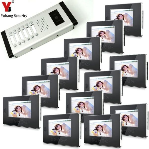 yobang security 12 apartment/family access control 7 inch color screen waterproof video intercom door phone hd doorbell camera phones
yobang security 12 apartment/family access control 7 inch color screen waterproof video intercom door phone hd doorbell camera phones