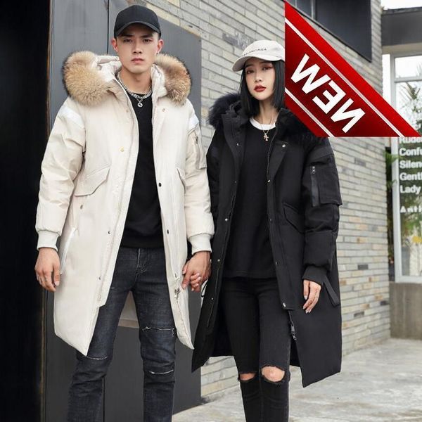 -40 degree winter jacket men parkas white duck down keep warm thicken coat x-long fashion hooded fur collar windbreaker, Black
-40 degree winter jacket men parkas white duck down keep warm thicken coat x-long fashion hooded fur collar windbreaker, Black