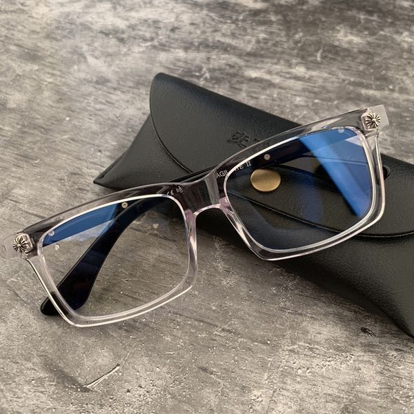 crosin transparent plate fashion leisure silver myopia spectacle frame vagilante, White;black