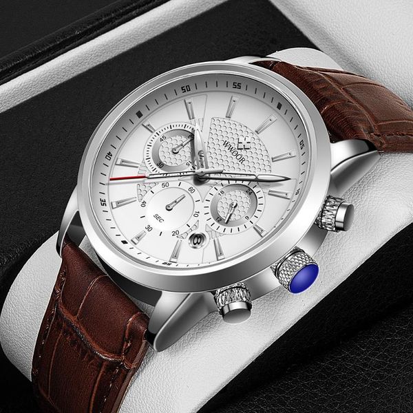wristwatches wwoor 2021 fashion wrist watches for men creative design chronograph luminous hands wristwatch leather quartz clock male, Slivery;brown
wristwatches wwoor 2021 fashion wrist watches for men creative design chronograph luminous hands wristwatch leather quartz clock male, Slivery;brown
