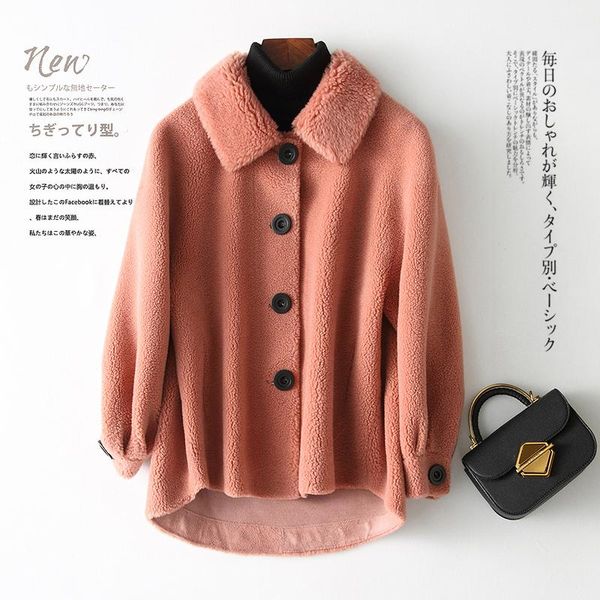 women's fur & faux shearling sheep coat female real wool 2021 autumn winter jacket women lamb korean jackets chaqueta mujer my s, Black
women's fur & faux shearling sheep coat female real wool 2021 autumn winter jacket women lamb korean jackets chaqueta mujer my s, Black