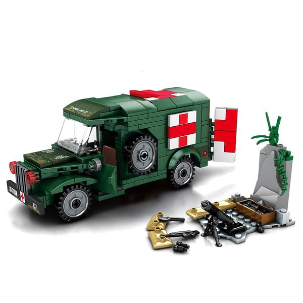 262pcs military ambulance building blocks for children compatible ww2 vehicle army truck t214-wc54 soldier bricks toys 1008
262pcs military ambulance building blocks for children compatible ww2 vehicle army truck t214-wc54 soldier bricks toys 1008