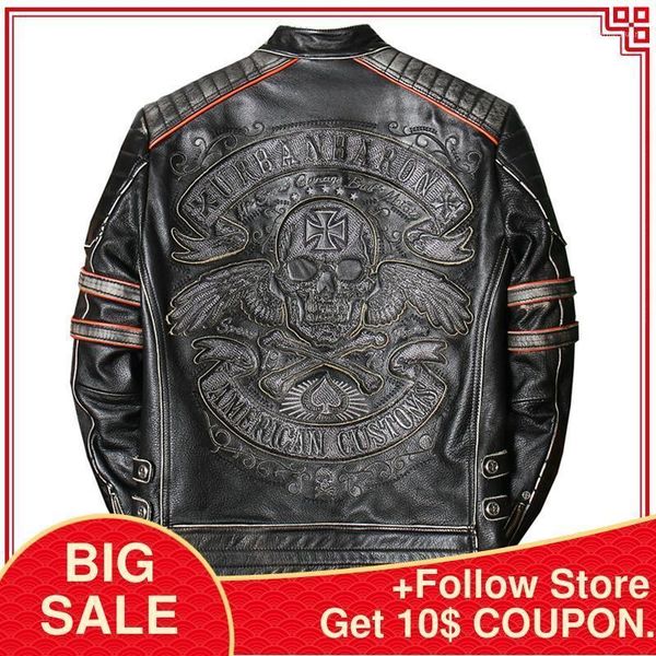 men's leather & faux 2021 vintage black skulls embroidery biker's jacket men plus size xxxxl genuine cowhide spring slim fit motor
men's leather & faux 2021 vintage black skulls embroidery biker's jacket men plus size xxxxl genuine cowhide spring slim fit motor