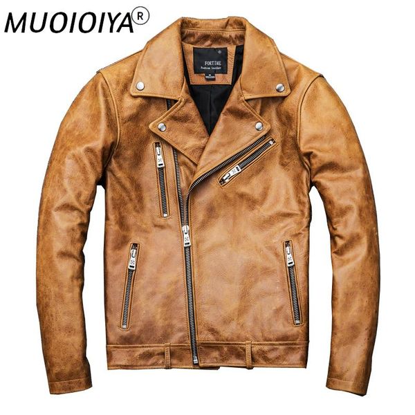 men's leather & faux men's genuine motorcycle jacket oil wax retro layer cowhide mn's yellow, Black
men's leather & faux men's genuine motorcycle jacket oil wax retro layer cowhide mn's yellow, Black