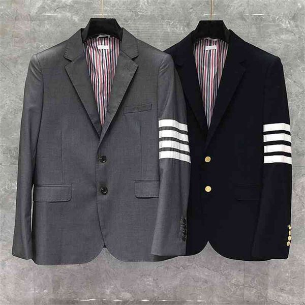 jackets fashion tb thom brand formal blazer men british casual suit men's jacket spring autumn single breasted striped wool coat, Black;brown
jackets fashion tb thom brand formal blazer men british casual suit men's jacket spring autumn single breasted striped wool coat, Black;brown