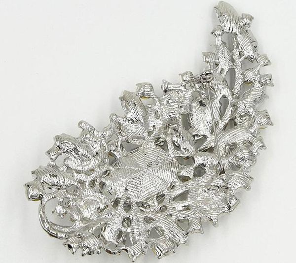 2021 4.9" huge size elegant style rhinestone crystal diamante brooch wedding bridal jewelry gifts, Silver
2021 4.9" huge size elegant style rhinestone crystal diamante brooch wedding bridal jewelry gifts, Silver