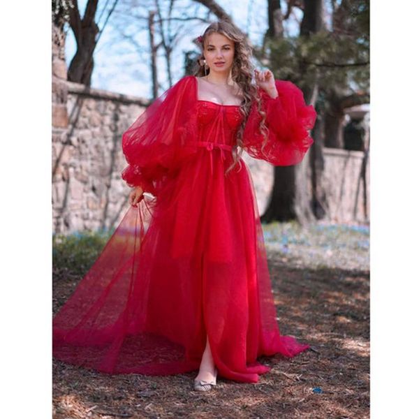 party dresses red princess elegant prom puff long sleeve organza split a-line appliques women evening night gowns custom made, White;black
party dresses red princess elegant prom puff long sleeve organza split a-line appliques women evening night gowns custom made, White;black