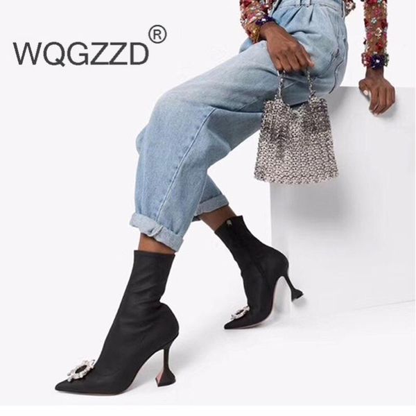 boots women's pointed toe elastic ankle for women high heels shoes woman socks, Black
boots women's pointed toe elastic ankle for women high heels shoes woman socks, Black