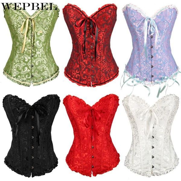 women overbust corset lace erotic zip floral lingerie bustier brocade victorian waist slimming shaper women's shapers, Black;white
women overbust corset lace erotic zip floral lingerie bustier brocade victorian waist slimming shaper women's shapers, Black;white