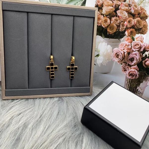 2022 brand original jewelry designer dangle new black cross pendant women's personality high-end earrings temperament all-match, Silver
2022 brand original jewelry designer dangle new black cross pendant women's personality high-end earrings temperament all-match, Silver