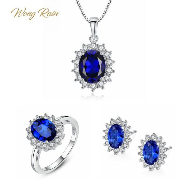 wong rain 100% 925 sterling silver oval sapphire gemstone white gold earrings ear studs ring necklace fine jewelry set wholesale bracelet, &, Black 
wong rain 100% 925 sterling silver oval sapphire gemstone white gold earrings ear studs ring necklace fine jewelry set wholesale bracelet, &, Black