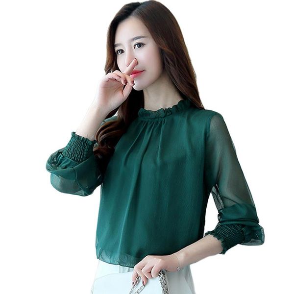 women's blouses & shirts long-sleeved women blouse shirt 2021 autumn elegnat chiffon korean mesh spliced lady, White
women's blouses & shirts long-sleeved women blouse shirt 2021 autumn elegnat chiffon korean mesh spliced lady, White