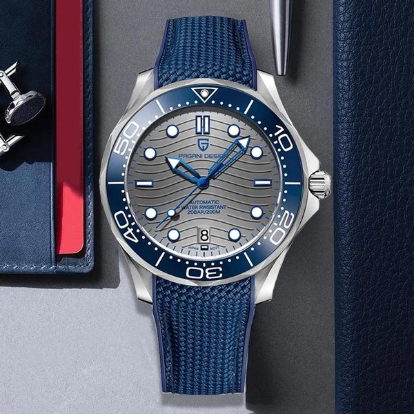 wristwatches pagani design male watch business ceramic bezel men diver automatic mechanical wristwatch luminous waterproof cloc, Slivery;brown
wristwatches pagani design male watch business ceramic bezel men diver automatic mechanical wristwatch luminous waterproof cloc, Slivery;brown
