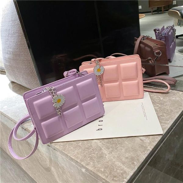 summer white small square bag female messenger wild tide fairy girl chocolate evening bags