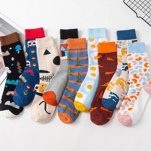 colorful socks for men and women korean fashion style funny cartoon animal plant geometric print couple harajuku sock men's, Black
colorful socks for men and women korean fashion style funny cartoon animal plant geometric print couple harajuku sock men's, Black
