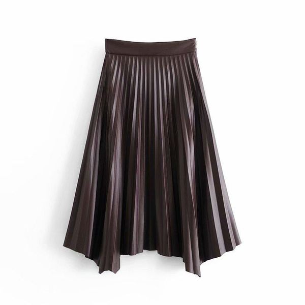 skirts chic high waist slim solid long woman irregular a-line pleated leather skirt 2021 spring korean elegant bottoms, Black
skirts chic high waist slim solid long woman irregular a-line pleated leather skirt 2021 spring korean elegant bottoms, Black