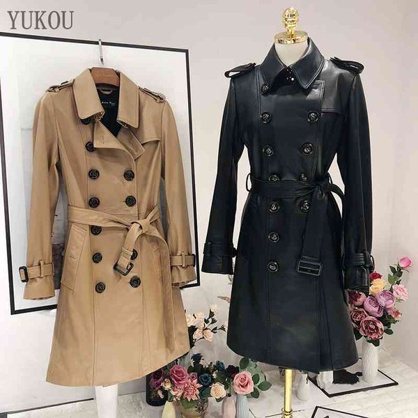 jackets women coats fashion 100% genuine leather long real sheepskin windcoat female double breasted coat, Black;brown
jackets women coats fashion 100% genuine leather long real sheepskin windcoat female double breasted coat, Black;brown