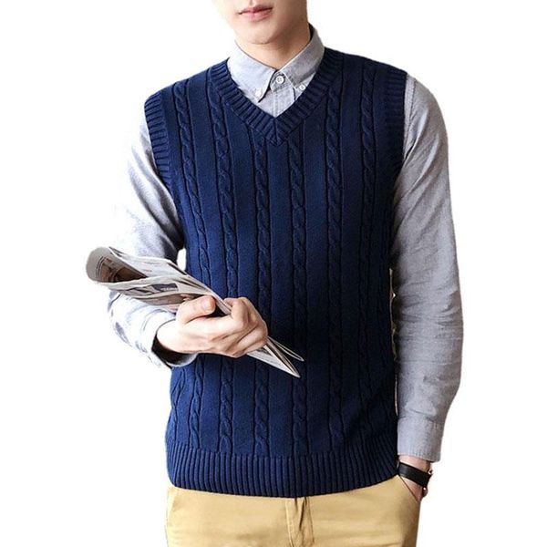 men's vests mens sweater vest men gilet homme vintage korean knit chandail pull sans manche casual comfort, Black;white
men's vests mens sweater vest men gilet homme vintage korean knit chandail pull sans manche casual comfort, Black;white