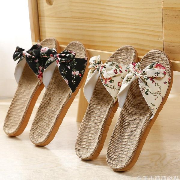 cute bowknot linen slippers women summer indoor and outdoor home floor non-slip shoes, Black
cute bowknot linen slippers women summer indoor and outdoor home floor non-slip shoes, Black