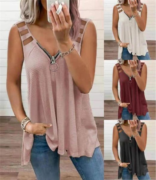 women's t-shirt women fashion zipper v-neck lady sleeveless solid hollow out t-shirts female large size summer beach casual 2xl top, White
women's t-shirt women fashion zipper v-neck lady sleeveless solid hollow out t-shirts female large size summer beach casual 2xl top, White