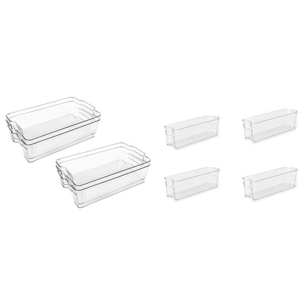 storage bottles & jars 8pack large clear plastic food bin with handle for er, cabinet, fridge, kitchen pantry
storage bottles & jars 8pack large clear plastic food bin with handle for er, cabinet, fridge, kitchen pantry