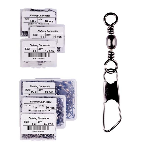 50pcs/box barrel stainless steel fishing connector pin bearing rolling swivel 3/0#-14# lure hook tackle fishhook accessorries hooks
50pcs/box barrel stainless steel fishing connector pin bearing rolling swivel 3/0#-14# lure hook tackle fishhook accessorries hooks