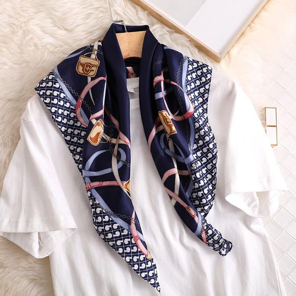 silk satin hair scarf lady sunscreen shawl women's quality 70cm square scarves luxury beach printed headscarf bandanna, Blue;gray
silk satin hair scarf lady sunscreen shawl women's quality 70cm square scarves luxury beach printed headscarf bandanna, Blue;gray