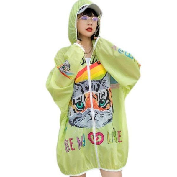 green letter print summer coat women 2021 cartoon hooded plus size sun protection clothing qyf266a women's jackets, Black;brown
green letter print summer coat women 2021 cartoon hooded plus size sun protection clothing qyf266a women's jackets, Black;brown