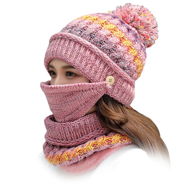 3 in 1 women winter hat knitted fashion circle scarf soft face cover with pompom thick elastic beanie warm outdoor sports casual, Blue;gray
3 in 1 women winter hat knitted fashion circle scarf soft face cover with pompom thick elastic beanie warm outdoor sports casual, Blue;gray