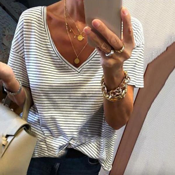 women's blouses & shirts womens and nice striped short sleeve loose lightweight blouse tunic shirt female vogueblusas femininas, White
women's blouses & shirts womens and nice striped short sleeve loose lightweight blouse tunic shirt female vogueblusas femininas, White