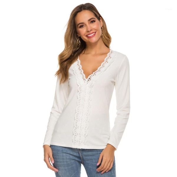 fashion lace bottom blouse casual 2021 spring winter ladies v-neck tunic female women 3/4 sleeve shirt blusas pullover women's blo, White
fashion lace bottom blouse casual 2021 spring winter ladies v-neck tunic female women 3/4 sleeve shirt blusas pullover women's blo, White
