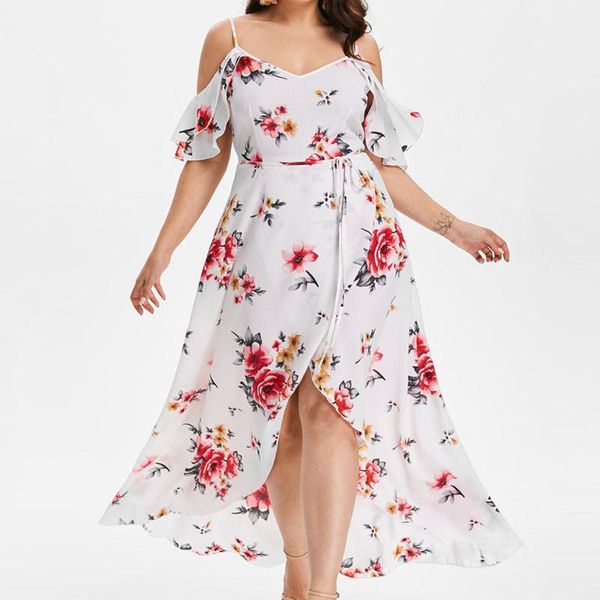 plus size dresses large ladies floral print off shoulder short sleeve loose dress women strap casual vestidos, Black
plus size dresses large ladies floral print off shoulder short sleeve loose dress women strap casual vestidos, Black