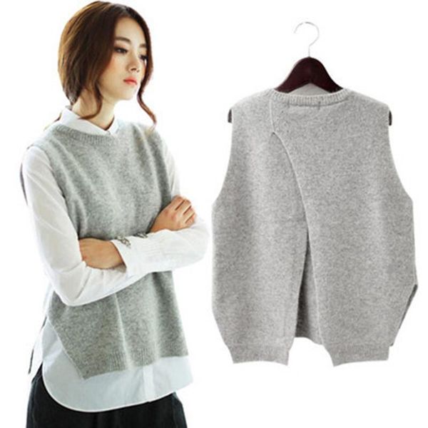 women's vests woman sweaters women fall 2021 clothing winter oversized mujer autumn knitted vest round neck pullover 100% cashmere slee, Black;white
women's vests woman sweaters women fall 2021 clothing winter oversized mujer autumn knitted vest round neck pullover 100% cashmere slee, Black;white