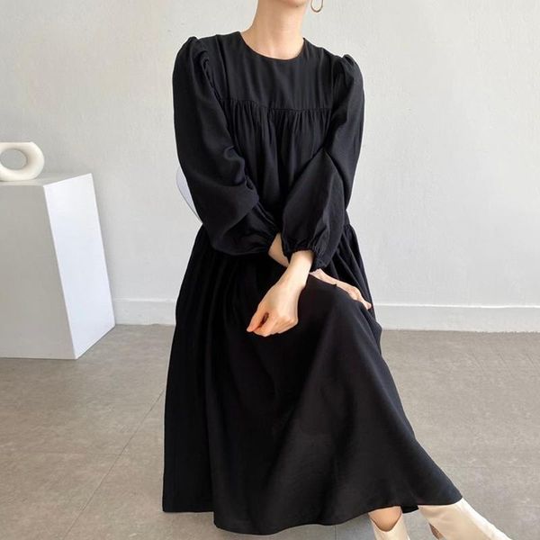 casual dresses simple solid loose long sleeve woman dress o neck korean chic elegant robe femme all match autumn 2021 vestidos mujer, Black;gray
casual dresses simple solid loose long sleeve woman dress o neck korean chic elegant robe femme all match autumn 2021 vestidos mujer, Black;gray