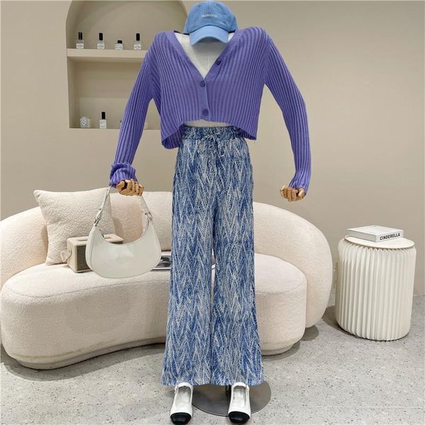 women's clothing spring summer 2021 fashion v-neck knitted cardigan + ink tie dyed high waist drop loose wide leg pants set two piece, White
women's clothing spring summer 2021 fashion v-neck knitted cardigan + ink tie dyed high waist drop loose wide leg pants set two piece, White