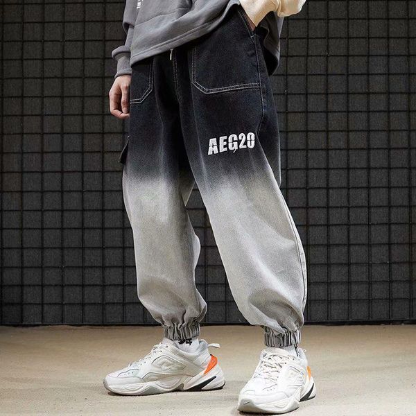 men's pants autumn winter tie dye cargo ripped jeans korean style harem harajuku joggers elastic waist oversized baggy trousers, Black
men's pants autumn winter tie dye cargo ripped jeans korean style harem harajuku joggers elastic waist oversized baggy trousers, Black