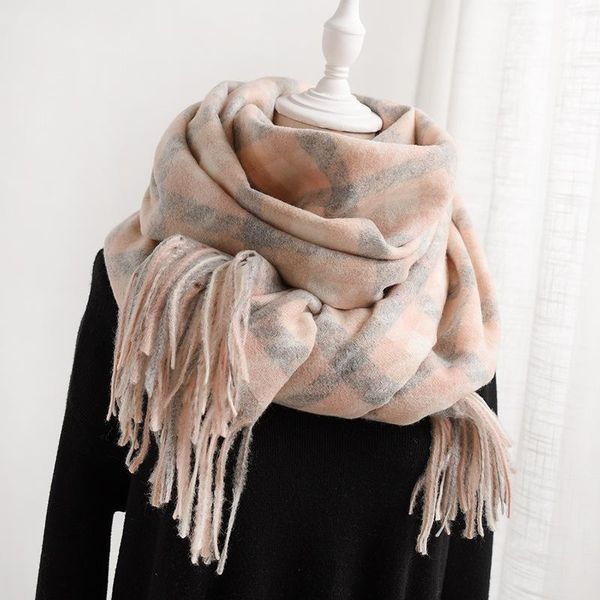 scarves double-sided classic chequered cashmere-like scarf for women in 2021,warming and thickening shawl winter korean edition, Blue;gray
scarves double-sided classic chequered cashmere-like scarf for women in 2021,warming and thickening shawl winter korean edition, Blue;gray