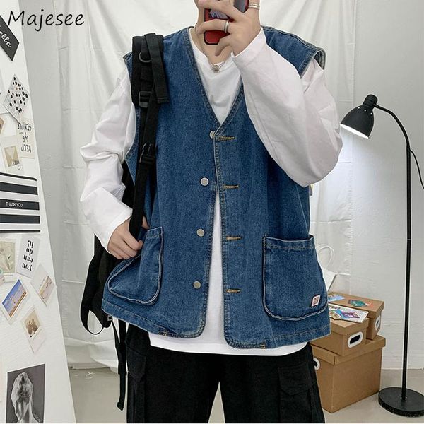 men's vests men denim retro v-neck big pockets oversize teenagers males waistcoats leisure couple -arrival ulzzang fashion, Black;white
men's vests men denim retro v-neck big pockets oversize teenagers males waistcoats leisure couple -arrival ulzzang fashion, Black;white