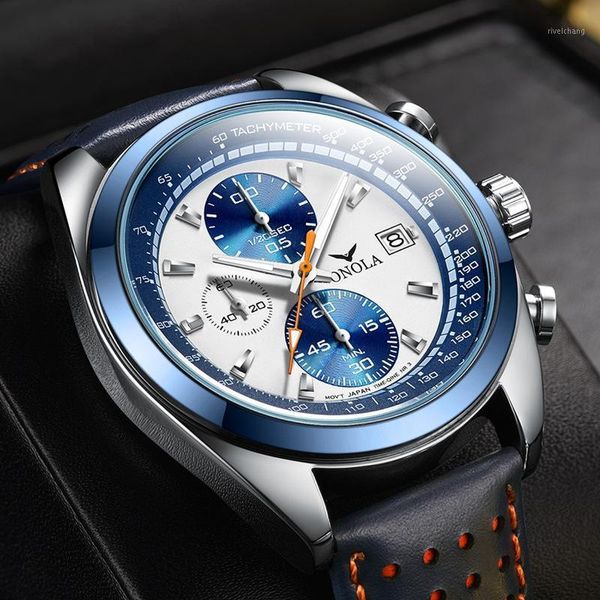 sport watch men casual mens watches fashoin military leather man clock fashion chronograph wrist wristwatches, Slivery;brown
sport watch men casual mens watches fashoin military leather man clock fashion chronograph wrist wristwatches, Slivery;brown