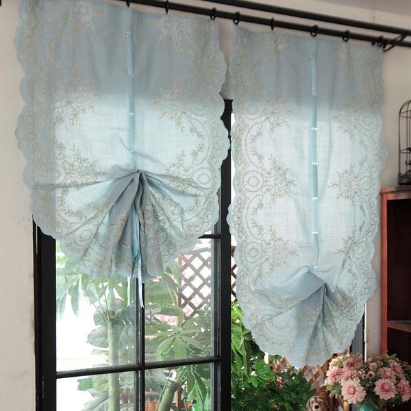 curtain & drapes european golden embroidered lifting balloon blue pull rope roman blinds for living room kitchen partition #4
curtain & drapes european golden embroidered lifting balloon blue pull rope roman blinds for living room kitchen partition #4