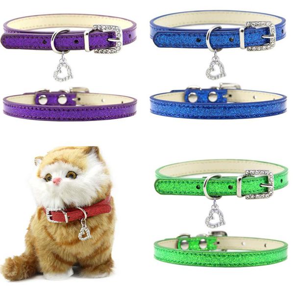 dog collars & leashes pet cat collar bling love heart crystal pendants necklace safety soft leather kitten puppy neck strap jewelry accessor
dog collars & leashes pet cat collar bling love heart crystal pendants necklace safety soft leather kitten puppy neck strap jewelry accessor