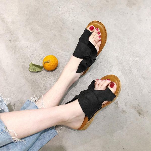 slippers stylish women's shoes flat bottoms bow summer flip flops all-match casual anti-slip beach home suede slides, Black
slippers stylish women's shoes flat bottoms bow summer flip flops all-match casual anti-slip beach home suede slides, Black