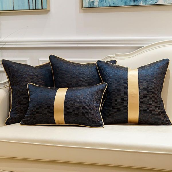 cushion/decorative pillow modern light luxury deep blue gold waist cover jaquard cushion sofa backrest lumbar case
cushion/decorative pillow modern light luxury deep blue gold waist cover jaquard cushion sofa backrest lumbar case