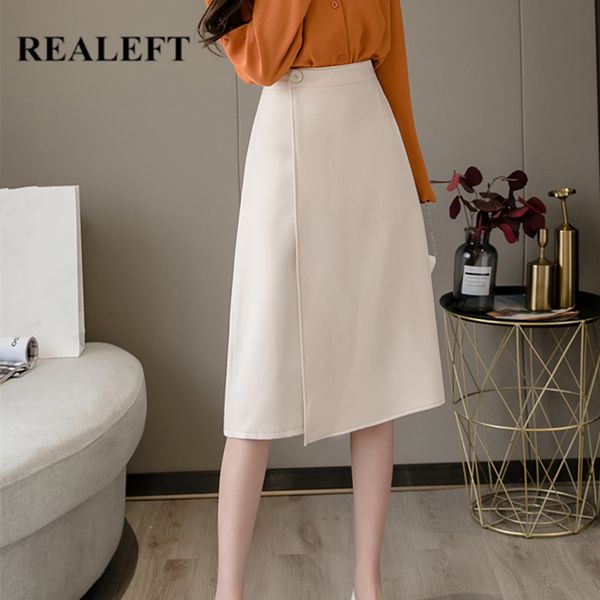 spring summer work wear women midi skirts front cross korean ol style high waist button a-line female 210428, Black
spring summer work wear women midi skirts front cross korean ol style high waist button a-line female 210428, Black