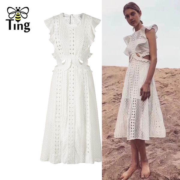 summer sp white lace long party dress hollow out ruffle slim a line tea length vestidos dresses 210513, Black;gray
summer sp white lace long party dress hollow out ruffle slim a line tea length vestidos dresses 210513, Black;gray