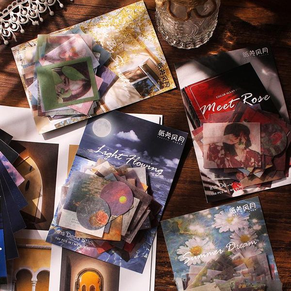 pieces / pack japanese-style literature retro diy hand account diary source materials washi paper decoration stickers gift wrap
pieces / pack japanese-style literature retro diy hand account diary source materials washi paper decoration stickers gift wrap