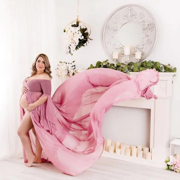 europe and the united states women's lace stitching pregnant women super long sleeve dress pography feifei slee maternity dresses, White
europe and the united states women's lace stitching pregnant women super long sleeve dress pography feifei slee maternity dresses, White